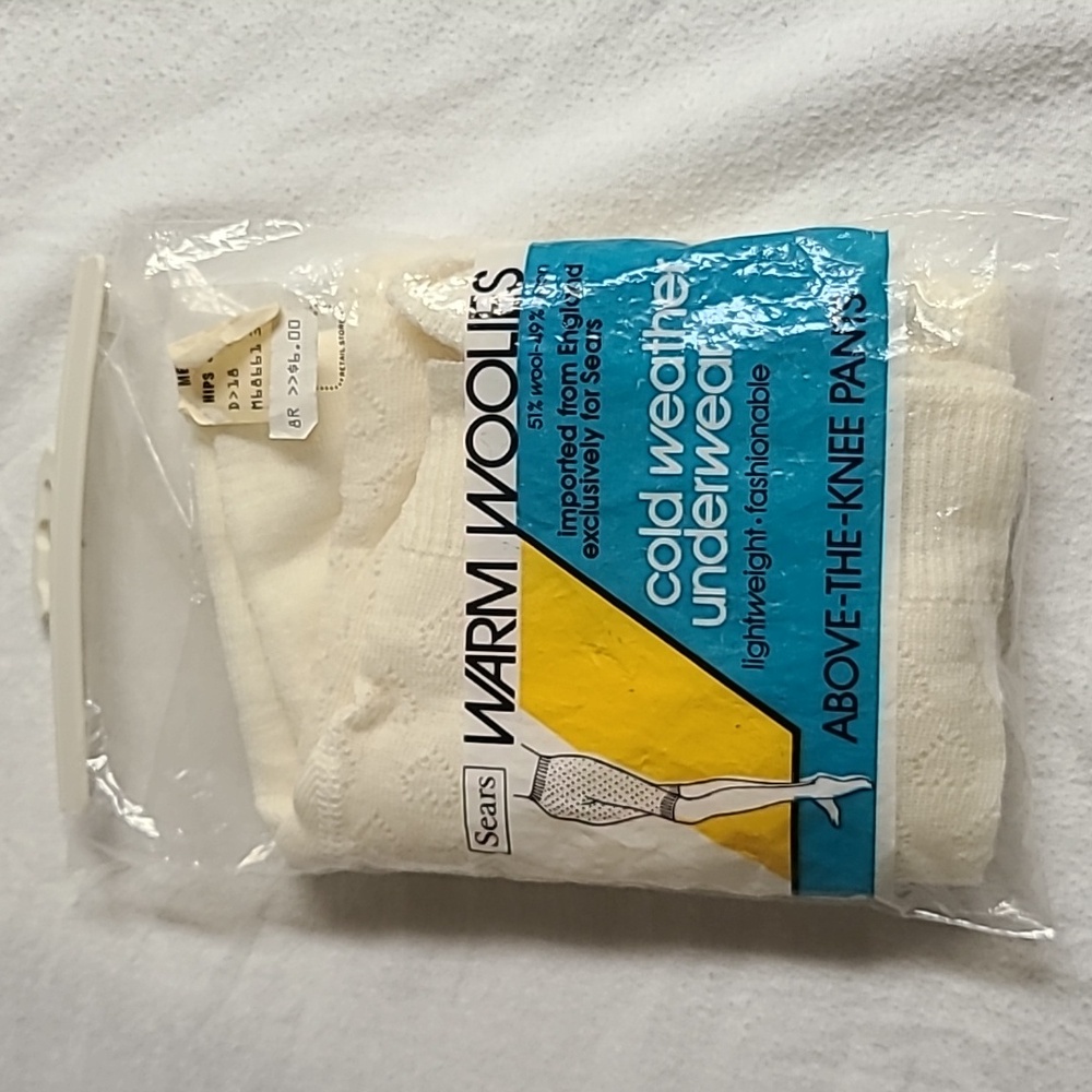 1970s Sears Warm Woolies Cold Weather Underwear Wool Blend Sz M